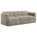 Dorset Upholstered Round Track Arm Sofa Set Brown