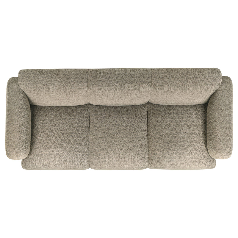Dorset Upholstered Round Track Arm Sofa Set Brown