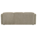 Dorset Fabric Upholstered Round Track Arm Sofa Brown