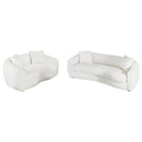 Isabella  Faux Sheepskin Upholstered Sofa Set Natural