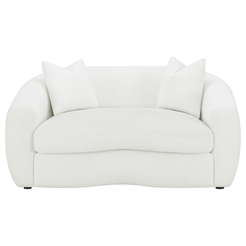 Isabella  Faux Sheepskin Upholstered Sofa Set Natural