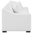 Ashlyn  Upholstered Sloped Arm Sofa Set White