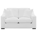 Ashlyn  Upholstered Sloped Arm Sofa Set White