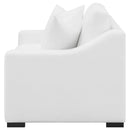 Ashlyn Upholstered Sloped Arm Loveseat White