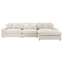 Blaine Upholstered Reversible Chaise Sectional Sofa Fog