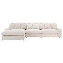 Blaine Upholstered Reversible Chaise Sectional Sofa Fog