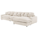 Blaine Upholstered Reversible Chaise Sectional Sofa Fog