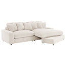 Blaine Upholstered Reversible Chaise Sectional Sofa Fog