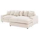 Blaine Upholstered Reversible Chaise Sectional Sofa Fog