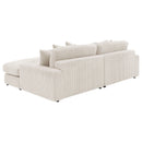 Blaine Upholstered Reversible Chaise Sectional Sofa Fog