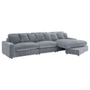 Blaine Upholstered Reversible Chaise Sectional Sofa Fog