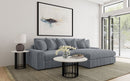 Blaine Upholstered Reversible Chaise Sectional Sofa Fog