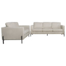 Tilly  Upholstered Track Arm Sofa Set Oatmeal