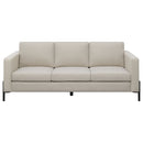 Tilly  Upholstered Track Arm Sofa Set Oatmeal