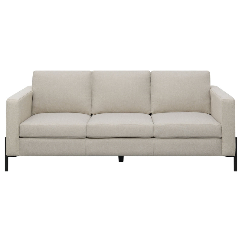 Tilly  Upholstered Track Arm Sofa Set Oatmeal