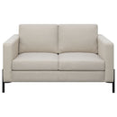 Tilly  Upholstered Track Arm Sofa Set Oatmeal