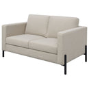Tilly Upholstered Track Arm Loveseat Oatmeal