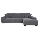 Octavia Upholstered Sectional Chaise Sofa Camel
