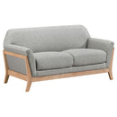 Vaughn Fabric Upholstered Flared Arm Sofa Set Grey