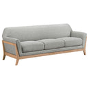 Vaughn Fabric Upholstered Flared Arm Sofa Set Grey
