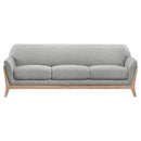 Vaughn Fabric Upholstered Flared Arm Sofa Grey