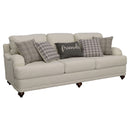 Glenn  Upholstered Sofa Set Light Grey and Blue