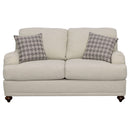 Glenn  Upholstered Sofa Set Light Grey and Blue