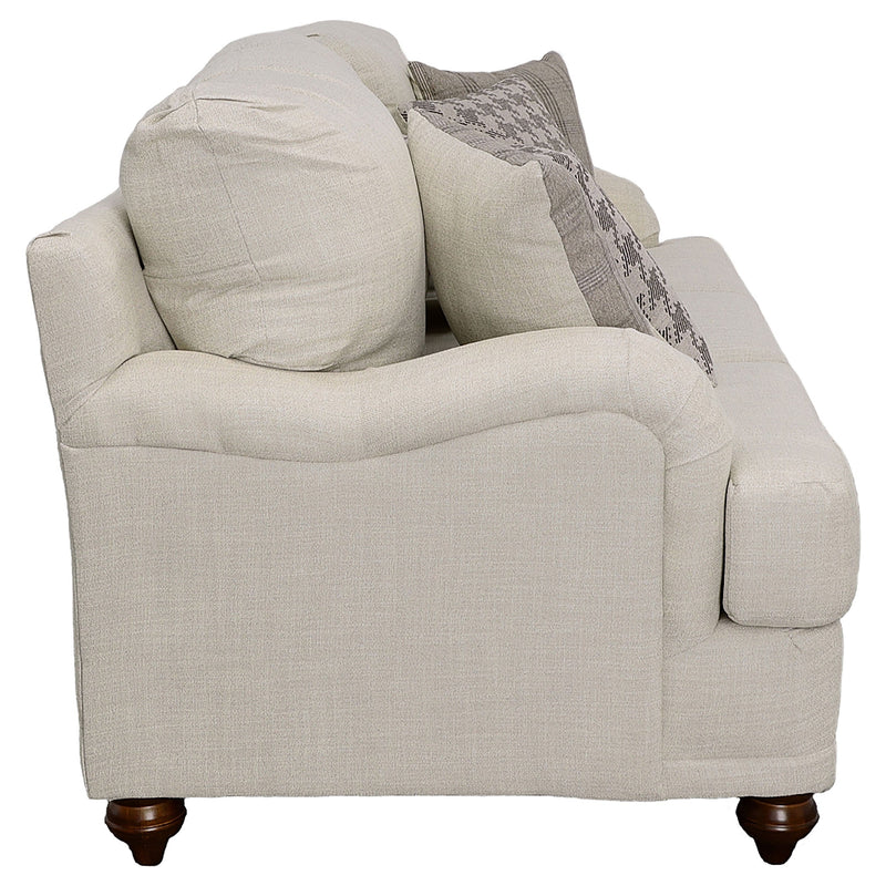 Glenn  Upholstered Sofa Set Light Grey and Blue