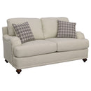 Glenn  Upholstered Sofa Set Light Grey and Blue
