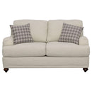 Glenn  Upholstered Sofa Set Light Grey and Blue