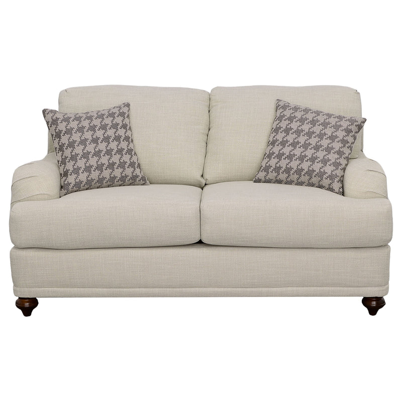 Glenn  Upholstered Sofa Set Light Grey and Blue