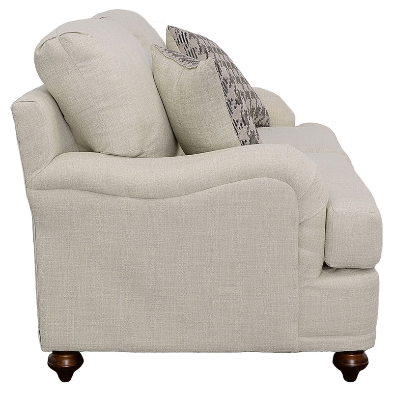 Glenn  Upholstered Sofa Set Light Grey and Blue