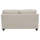 Glenn Upholstered English Arm Loveseat Light Grey and Blue