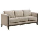 Islington Upholstered Panel Arm Sofa Set Taupe