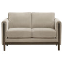 Islington Upholstered Panel Arm Sofa Set Taupe