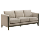 Islington Upholstered Panel Arm Sofa Set Taupe