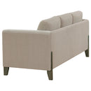 Islington Upholstered Panel Arm Sofa Set Taupe