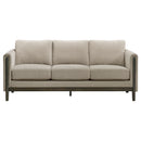 Islington Fabric Upholstered Panel Arm Sofa Taupe