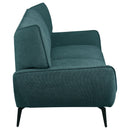 Acton Upholstered Flared Arm Sofa Set Teal Blue