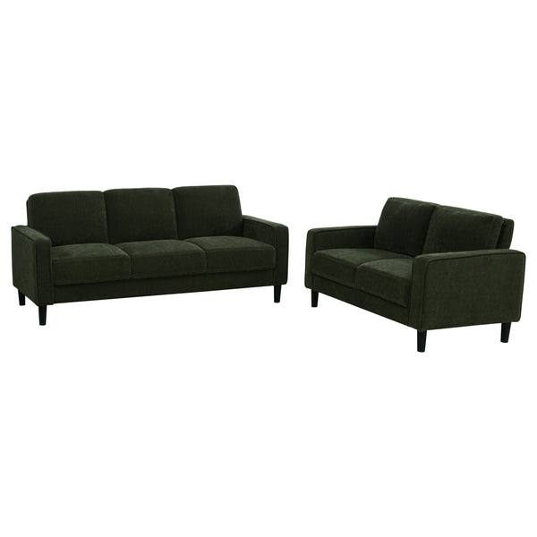 Ruth  Fabric Upholstered Track Arm Sofa Matcha Green