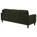 Ruth 77-inch Fabric Upholstered Track Arm Sofa Matcha Green