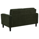 Ruth Fabric Upholstered Track Arm Loveseat Matcha Green