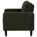 Ruth Fabric Upholstered Track Arm Accent Chair Matcha Green