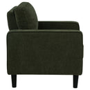 Ruth Fabric Upholstered Track Arm Accent Chair Matcha Green
