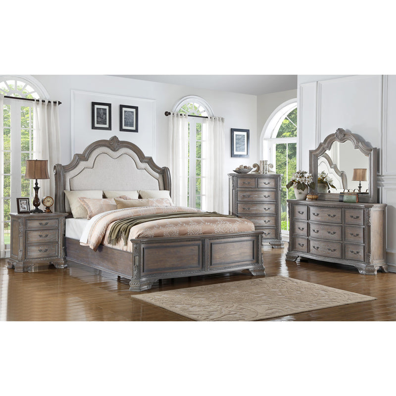 Crown Mark Sheffield King Upholstered Panel Bed B1120-K-HB/B1120-K-FB/B1120-KQ-RAIL IMAGE 3