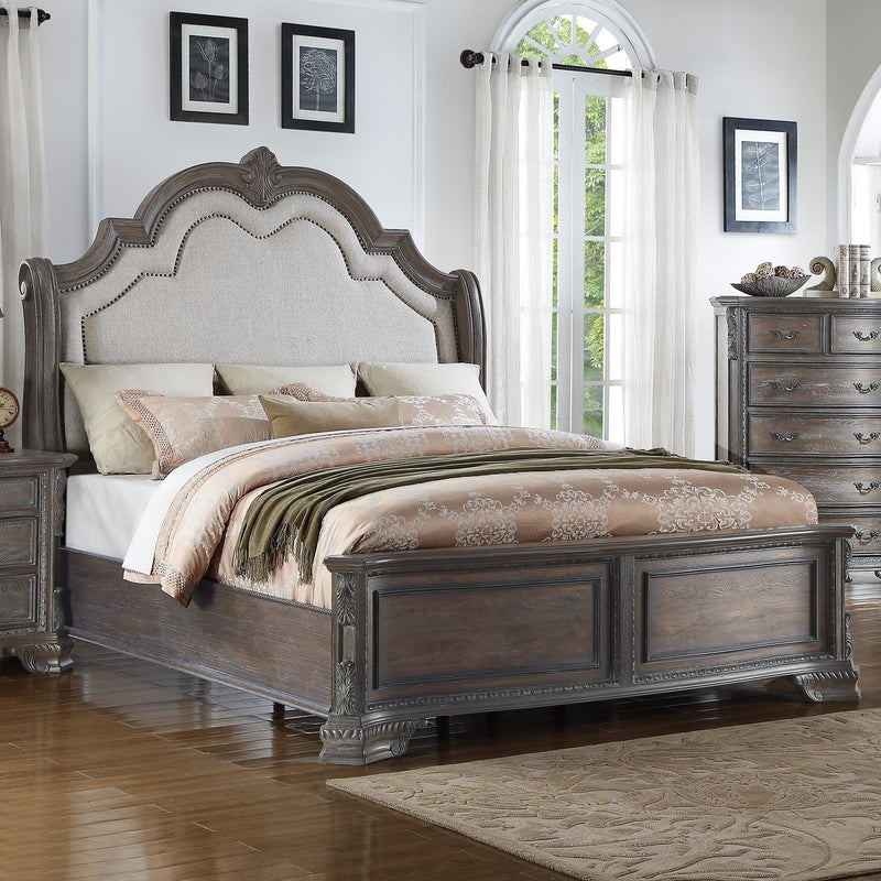 Crown Mark Sheffield Queen Upholstered Panel Bed B1120-Q-HB/B1120-Q-FB/B1120-KQ-RAIL IMAGE 1