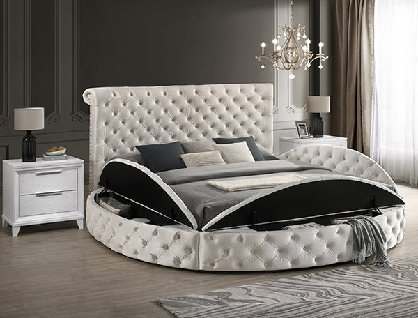 Brigitte King Bed Ivory