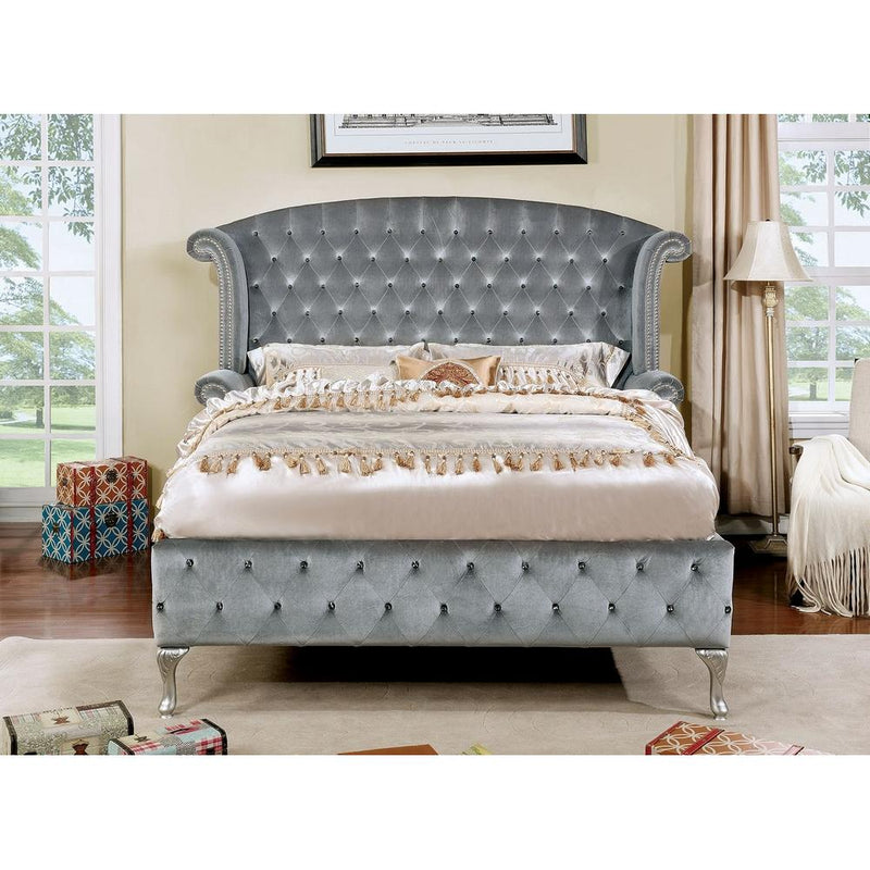 Furniture of America Alzir California King Upholstered Bed CM7150CK-BED IMAGE 2