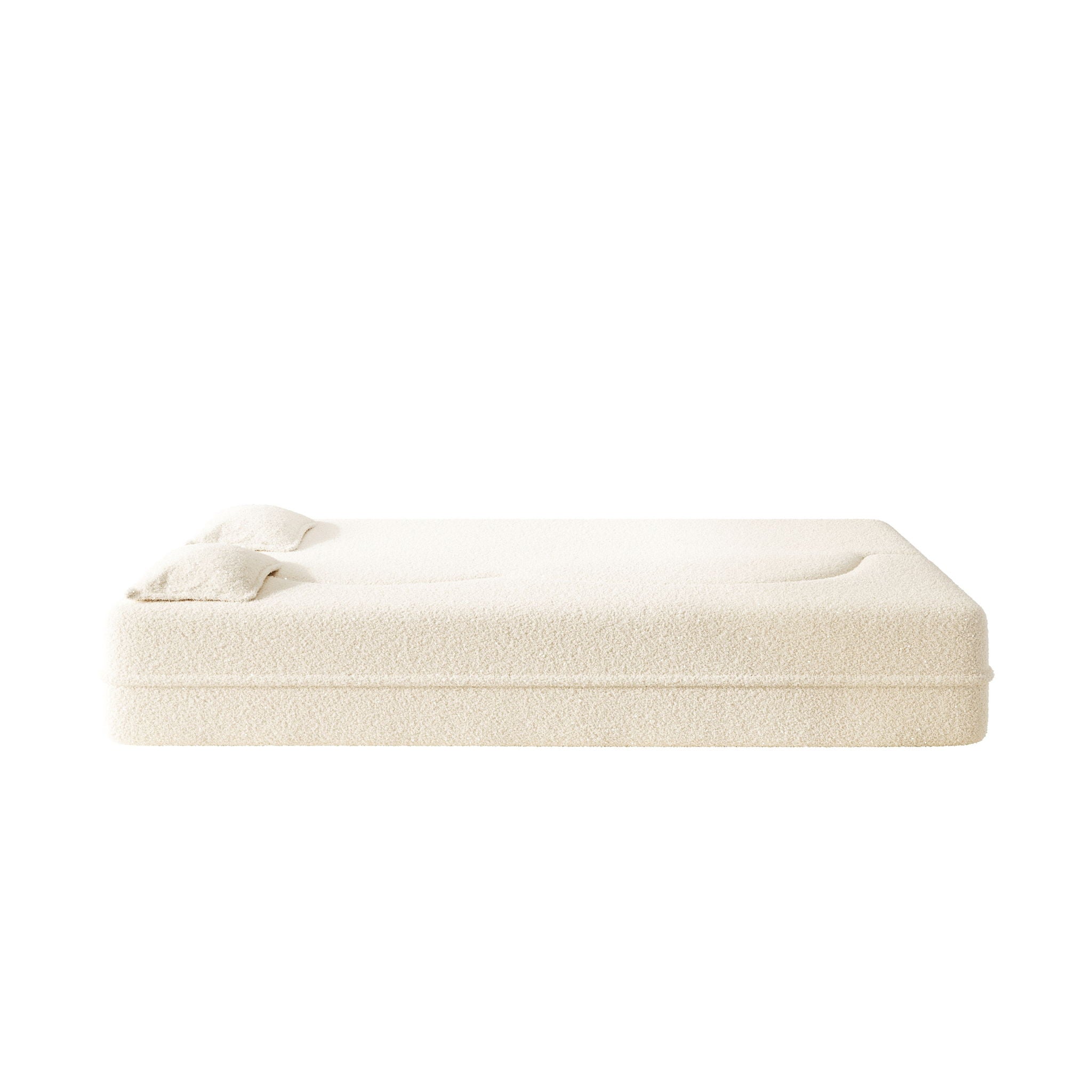 Modern Floor Sofa With 2 Pillows, Twin Size For Living Room