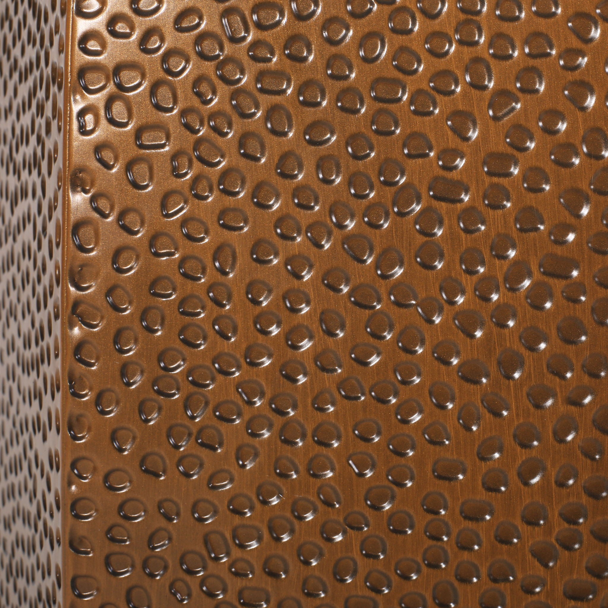 Modern Hammered Iron Geometric End Table